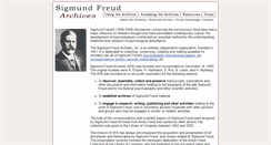 Desktop Screenshot of freudarchives.org